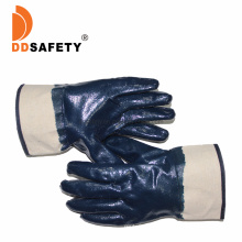 Nitrile Coated and Jersey Lined with Safety Cuff Working Gloves Ce 4112X